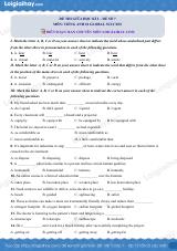 Đề thi giữa kì 2 Tiếng Anh 10 Global Success - Đề số 7